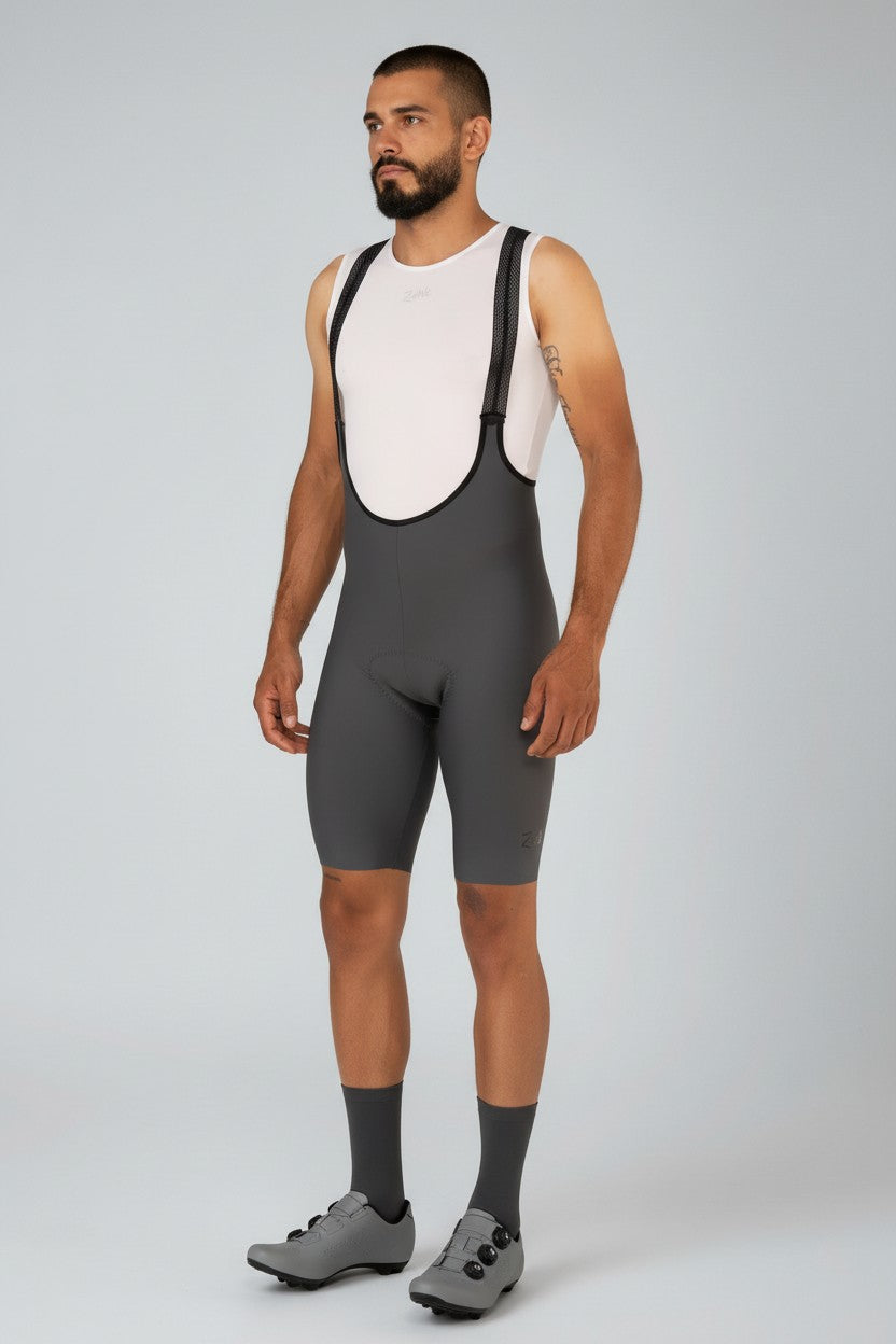 Bib Hombre Medio Fondo Gris
