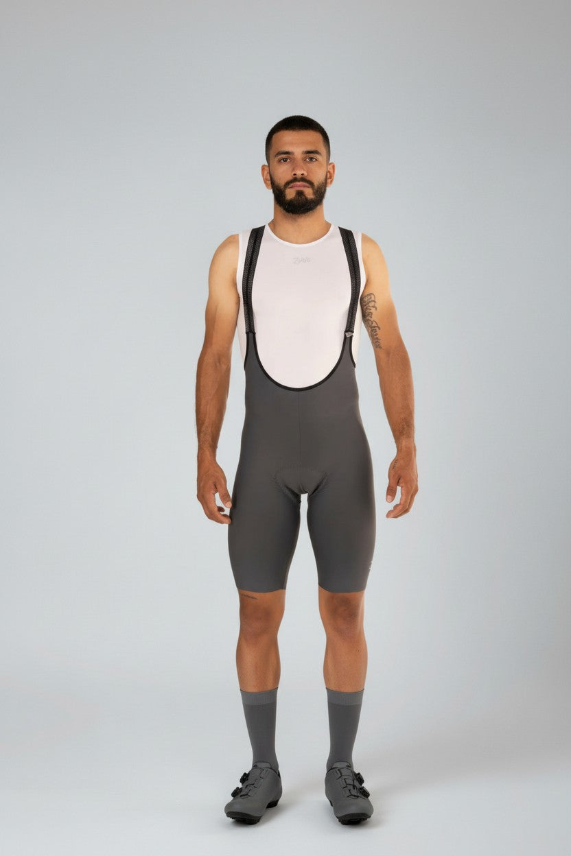 Bib Hombre Medio Fondo Gris