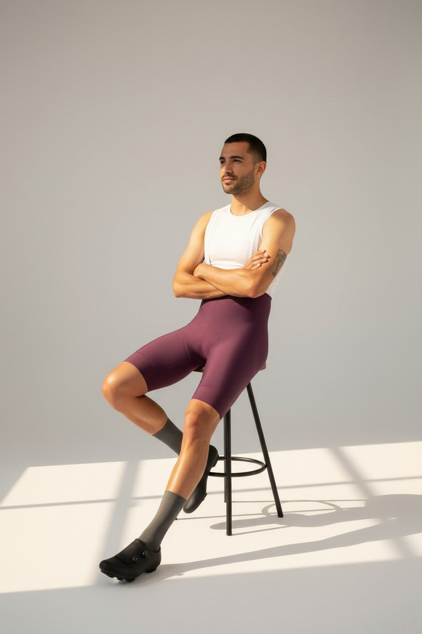 Bib Hombre Medio Fondo Purpura