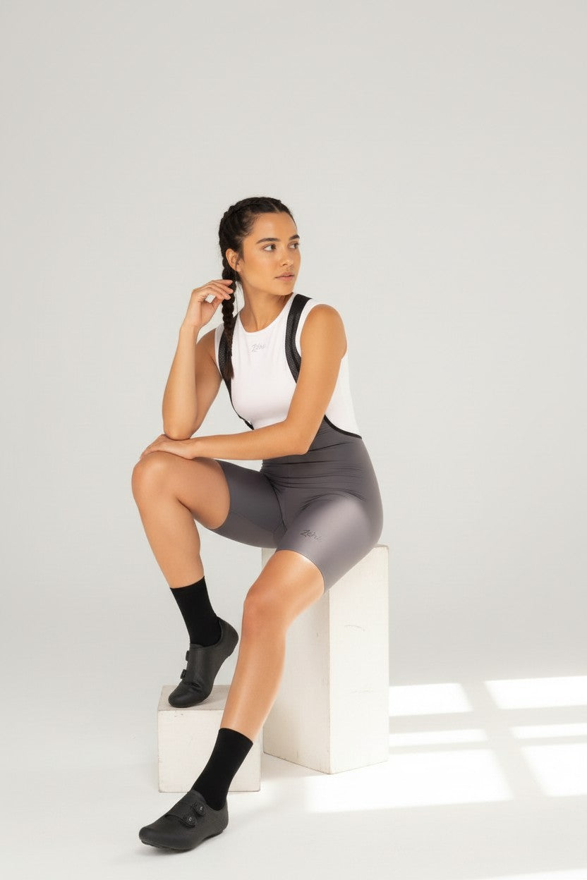 Bib Mujer Medio Fondo Gris