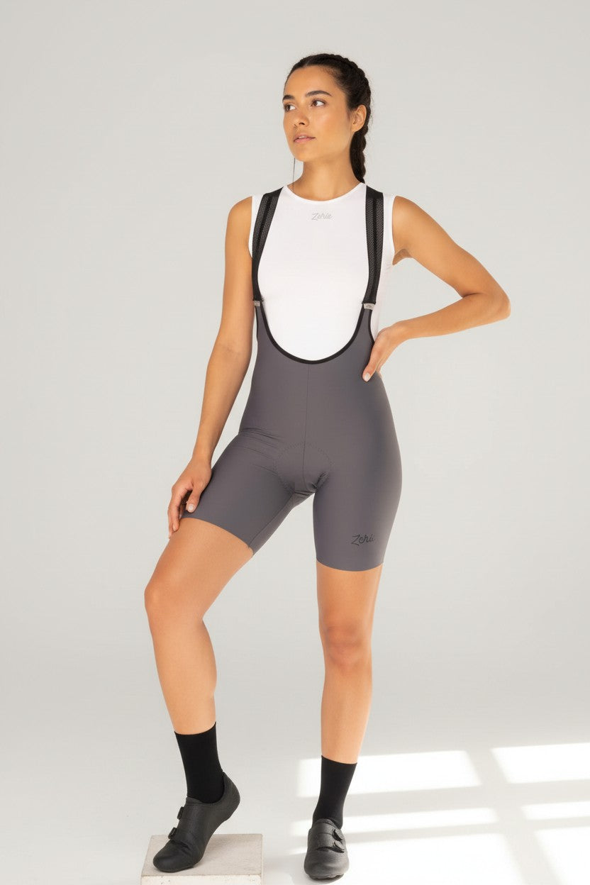 Bib Mujer Medio Fondo Gris