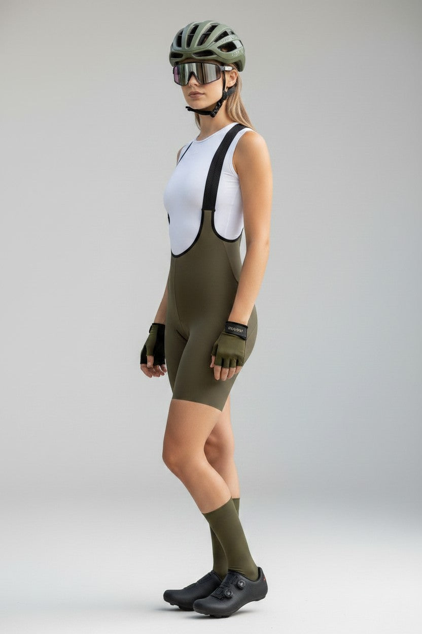Bib Mujer Medio Fondo Verde Militar