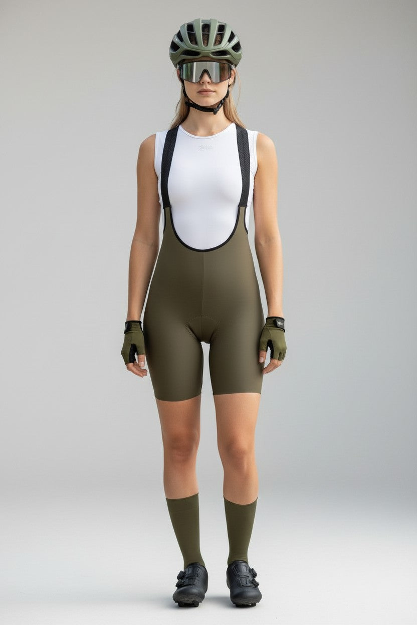 Bib Mujer Medio Fondo Verde Militar